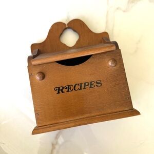 Vintage Wooden Recipe Box